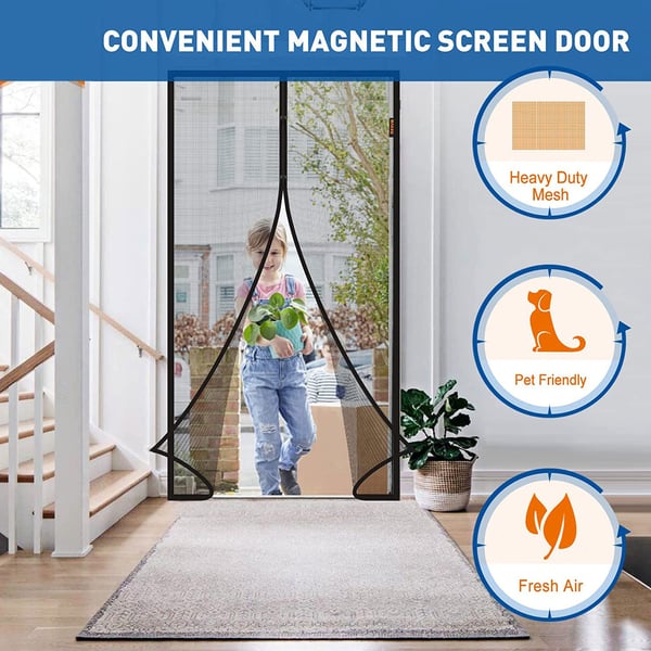 Magnetic Mesh Screen Door