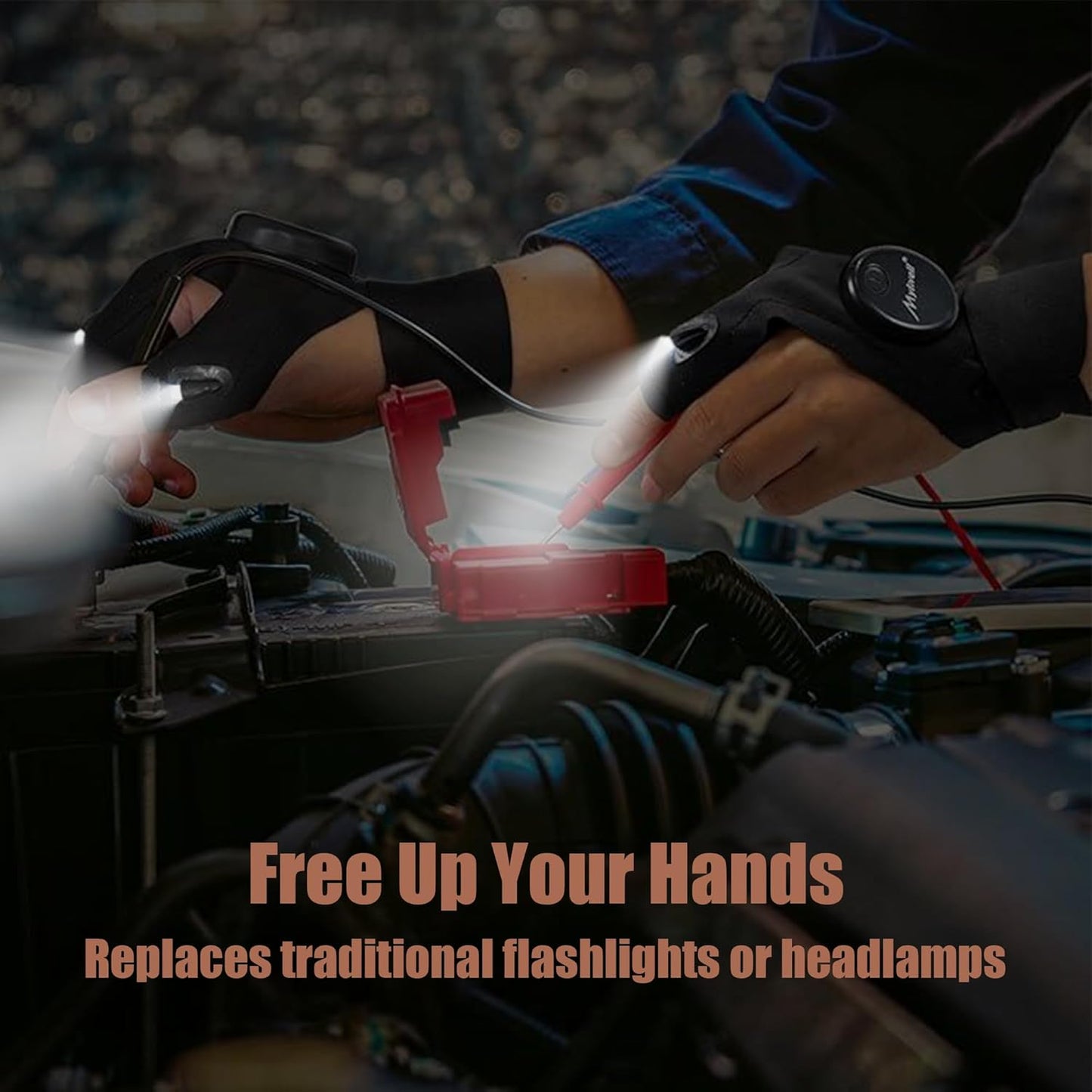 LED Finger Flashlight Gloves