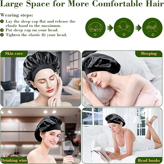 Elite™ Satin Bonnet — Stays On All Night