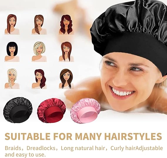 Elite™ Satin Bonnet — Stays On All Night