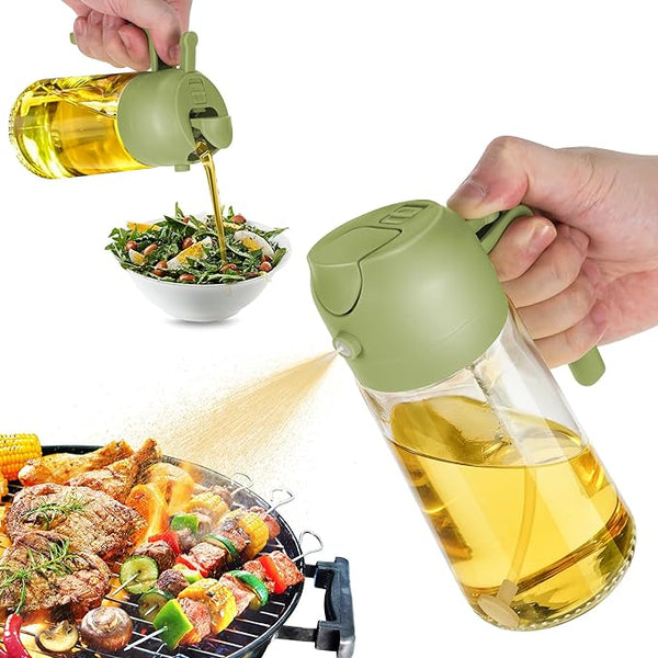 Premium 2-in-1 Oil Spray & Pour Bottle