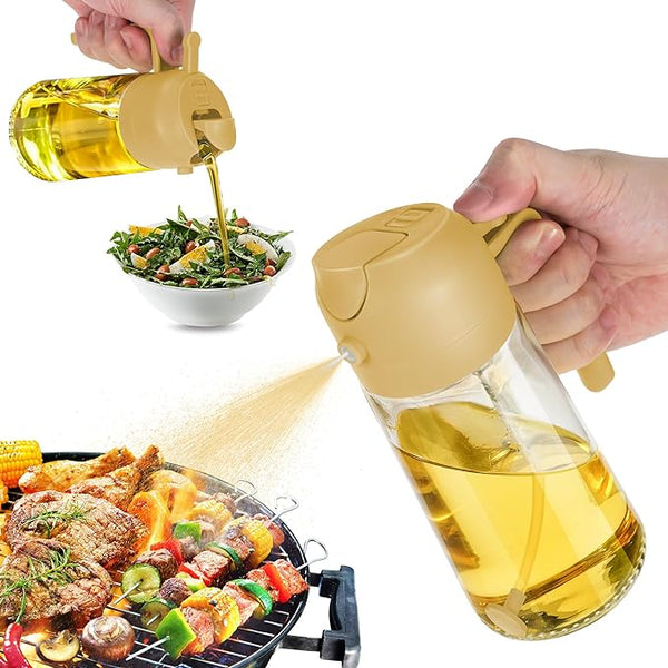 Premium 2-in-1 Oil Spray & Pour Bottle