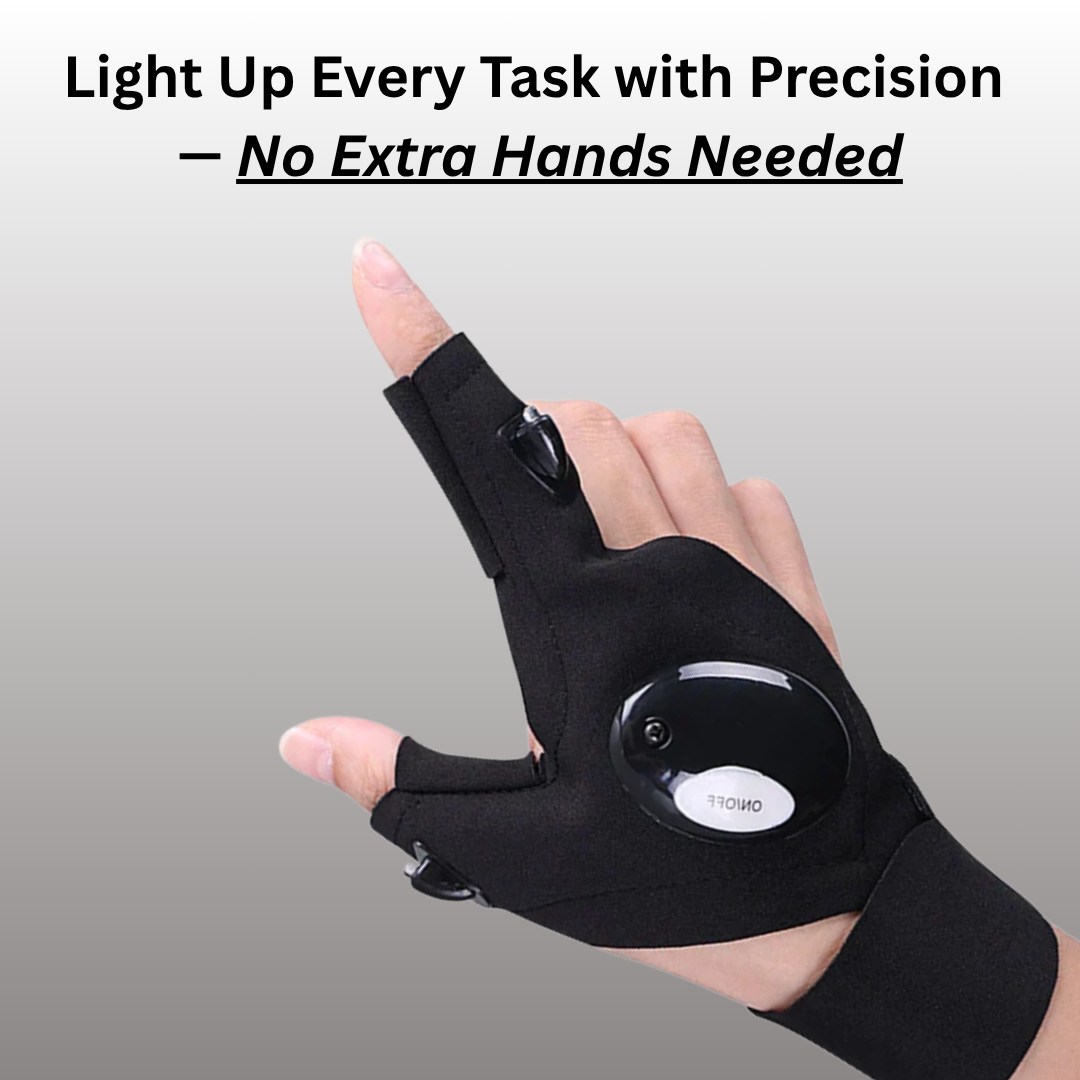 LED Finger Flashlight Gloves
