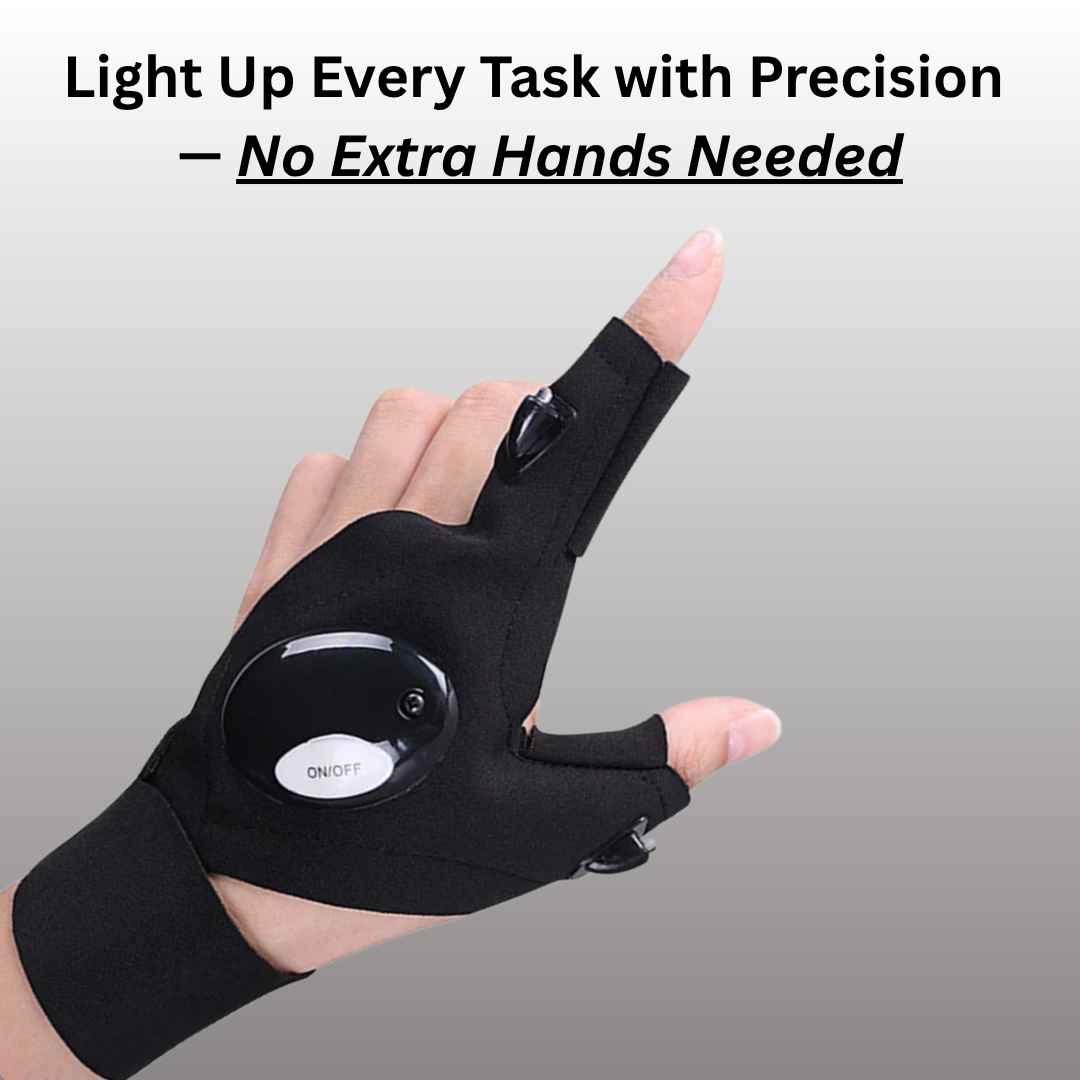 LED Finger Flashlight Gloves