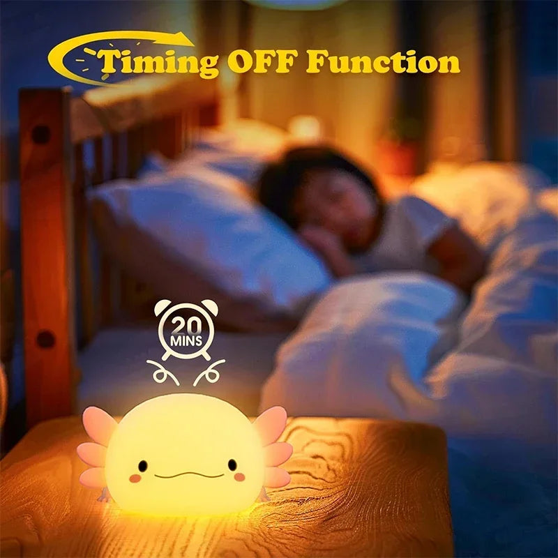 Axolotl Silicone Night Light 🌸🦎