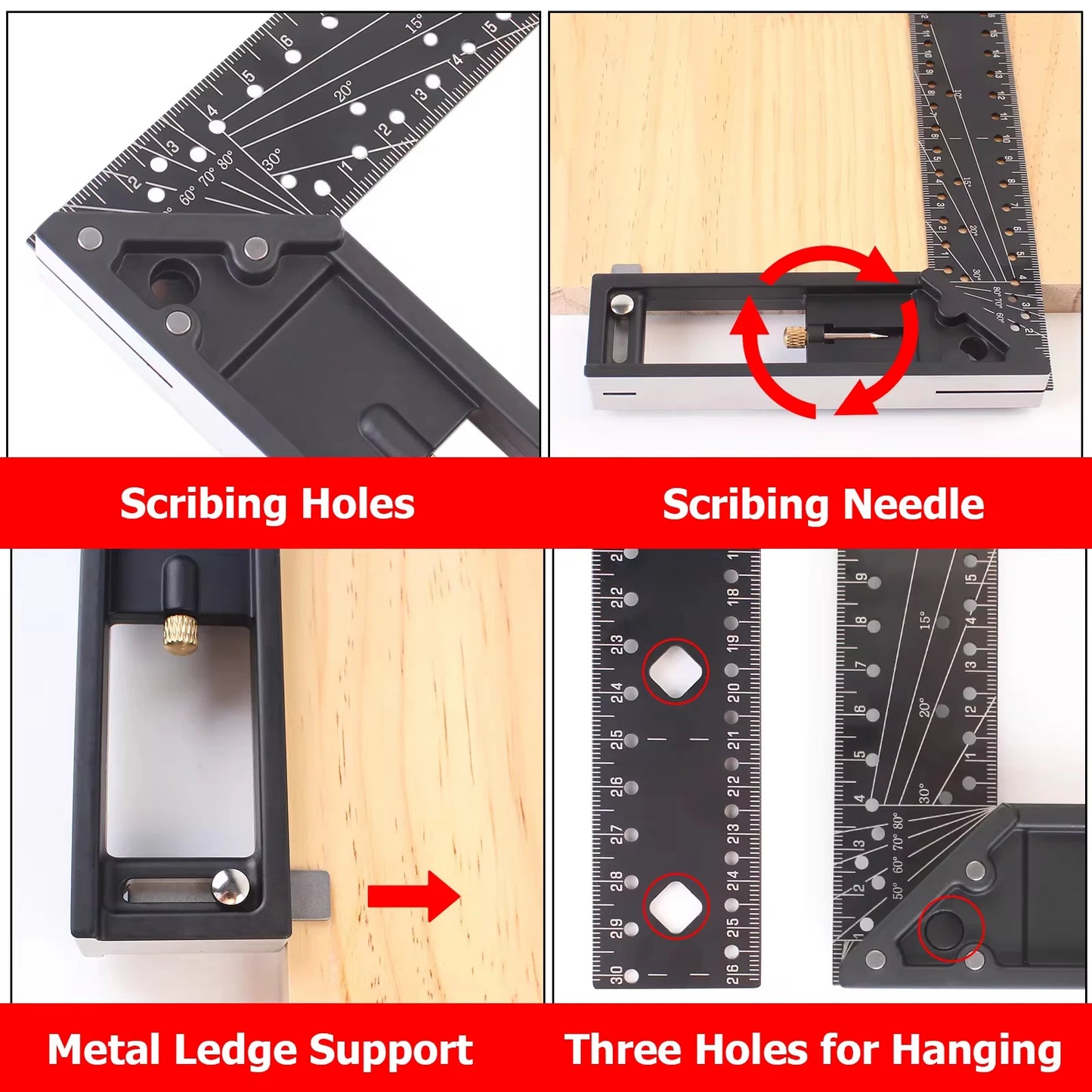 Elite Precision Right Angle Marking Ruler (30/40cm)