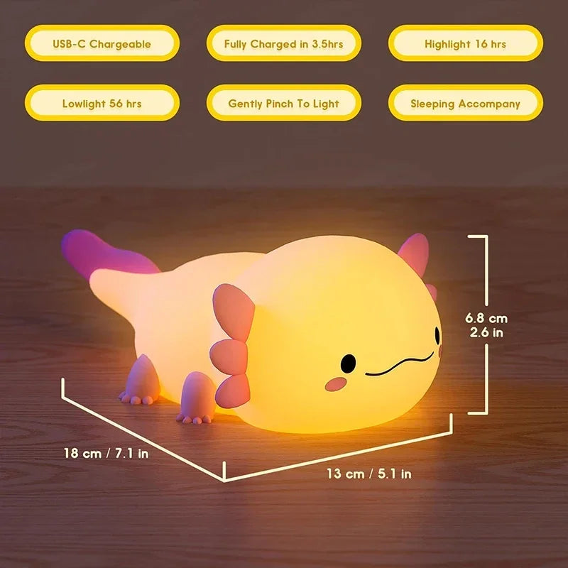 Axolotl Silicone Night Light 🌸🦎