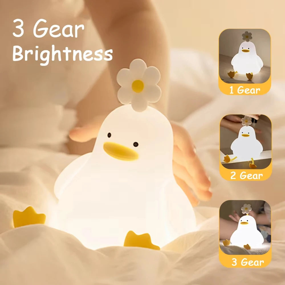 Silicone Duck Touch Lamp 🐤✨