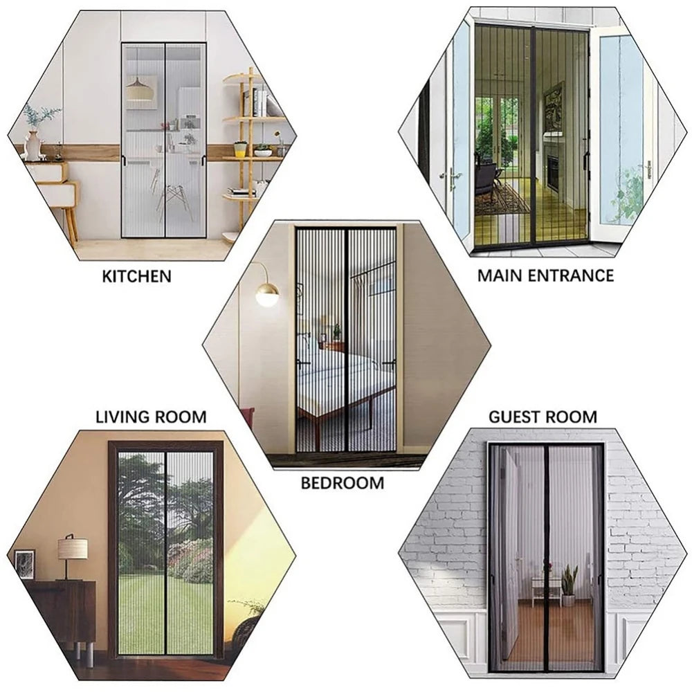 Magnetic Mesh Screen Door