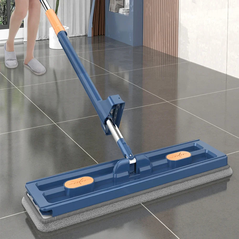 360°Rotating large flat mop + 2 Free Microfiber Cloths