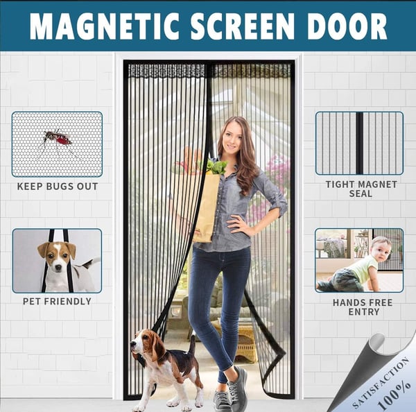 Magnetic Mesh Screen Door