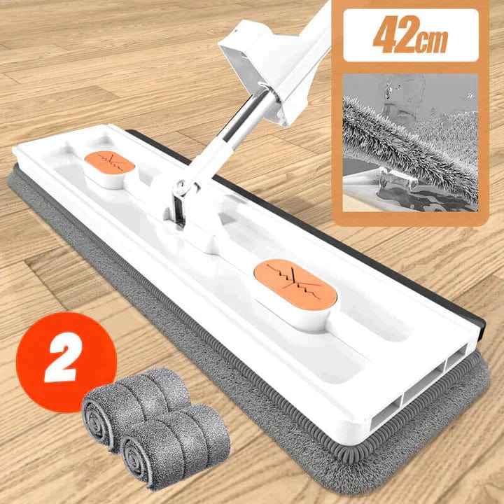 360°Rotating large flat mop + 2 Free Microfiber Cloths