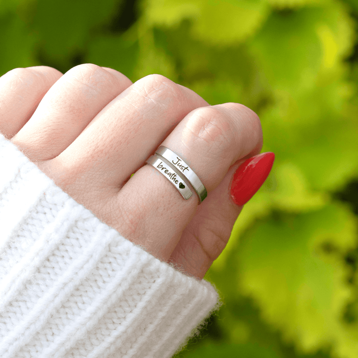 💫 Just Breathe Adjustable Ring