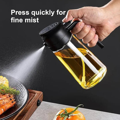 Premium 2-in-1 Oil Spray & Pour Bottle