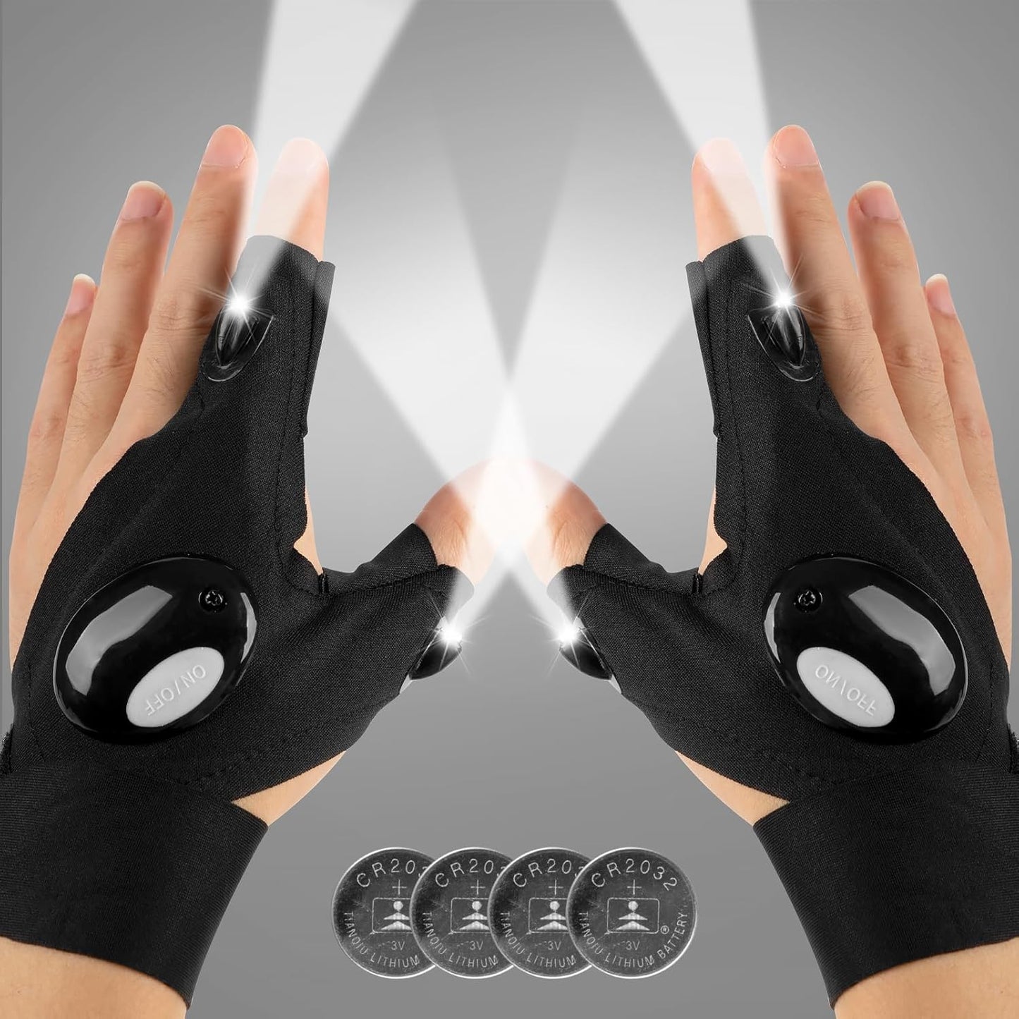 LED Finger Flashlight Gloves