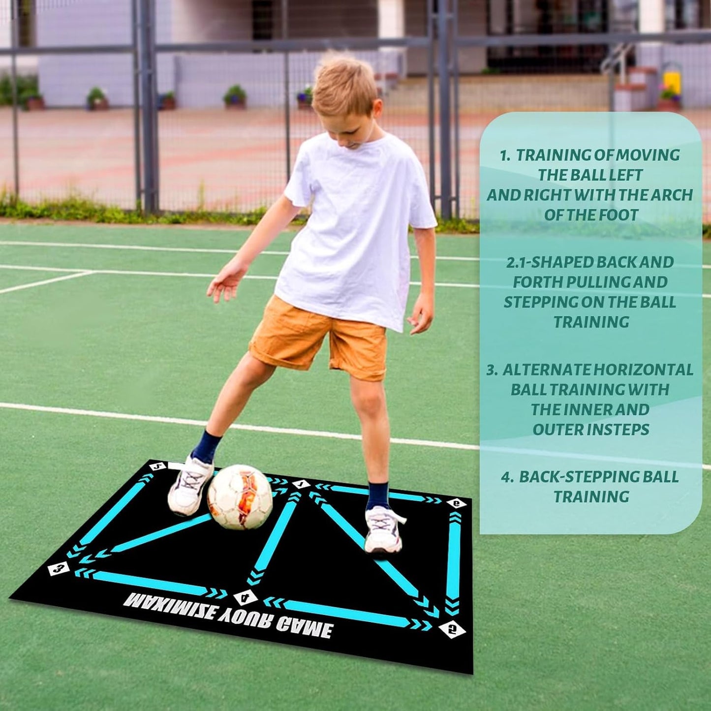 Non-Slip Football Training Mat – Foldable, Indoor/Outdoor Use