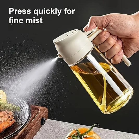 Premium 2-in-1 Oil Spray & Pour Bottle