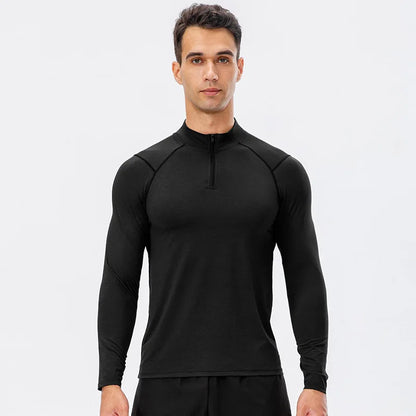 Men's High Collar Compression Training T-Shirt