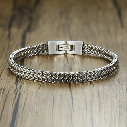 Stainless Steel Bali Foxtail Chain Bracelet