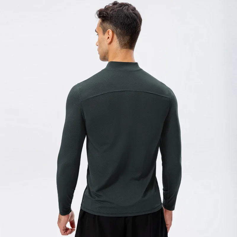 Men's High Collar Compression Training T-Shirt