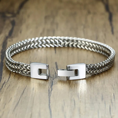 Stainless Steel Bali Foxtail Chain Bracelet