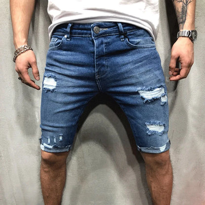 Men's Casual Ripped Denim Short