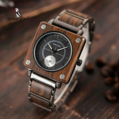 Elegant Wooden Waterproof  Watch