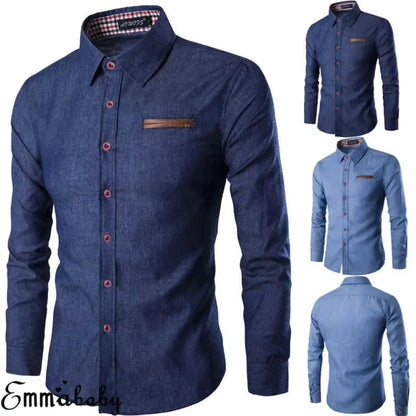 Stylish Wash Denim Men's Casual Shirt