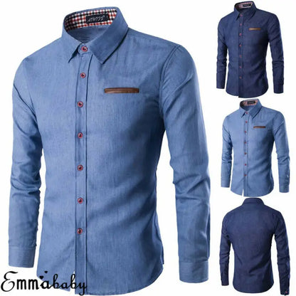 Stylish Wash Denim Men's Casual Shirt