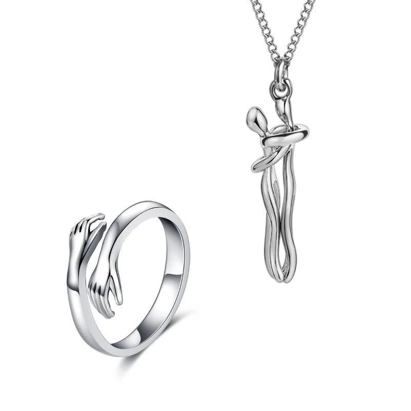 💞 Eternal Embrace Couple Necklace