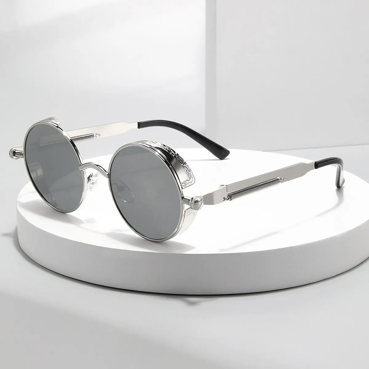 Steampunk Round Metal Sunglasses