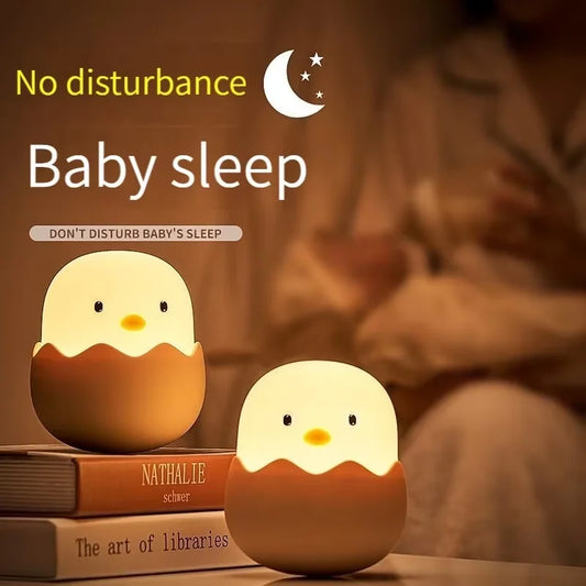 Cartoon Chicken Eggshell Night Light 🐣✨