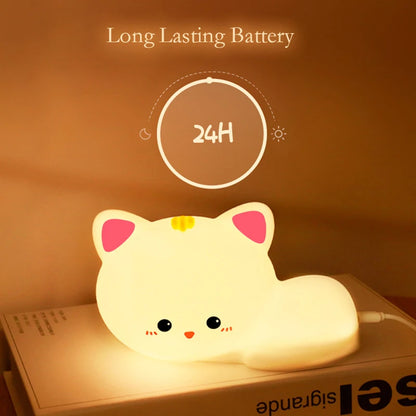 Cat Silicone Color-Changing Night Light 🐱🌈