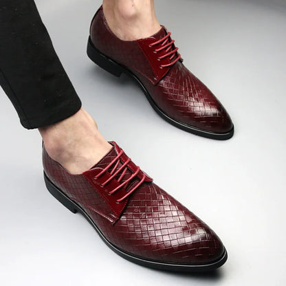 Trending Plaid Business Casual Leather Oxfords