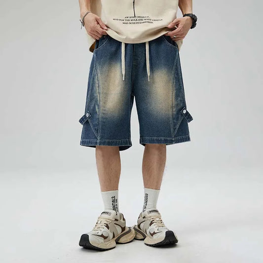 Hip-Hop Baggy Denim Shorts