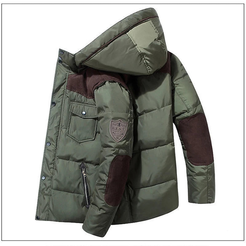 Thickened Mid-Length Down Jacket for Extreme Cold