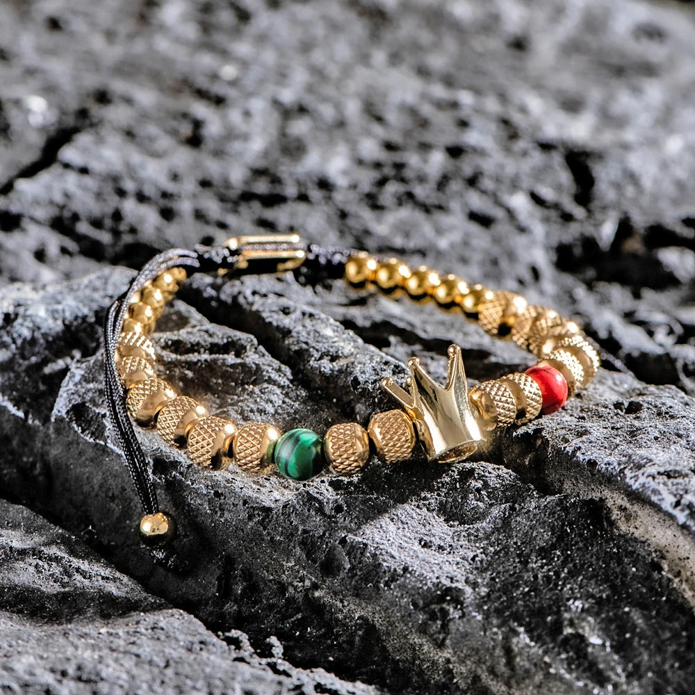 Regal Crown Gold-Tone Adjustable Bracelet