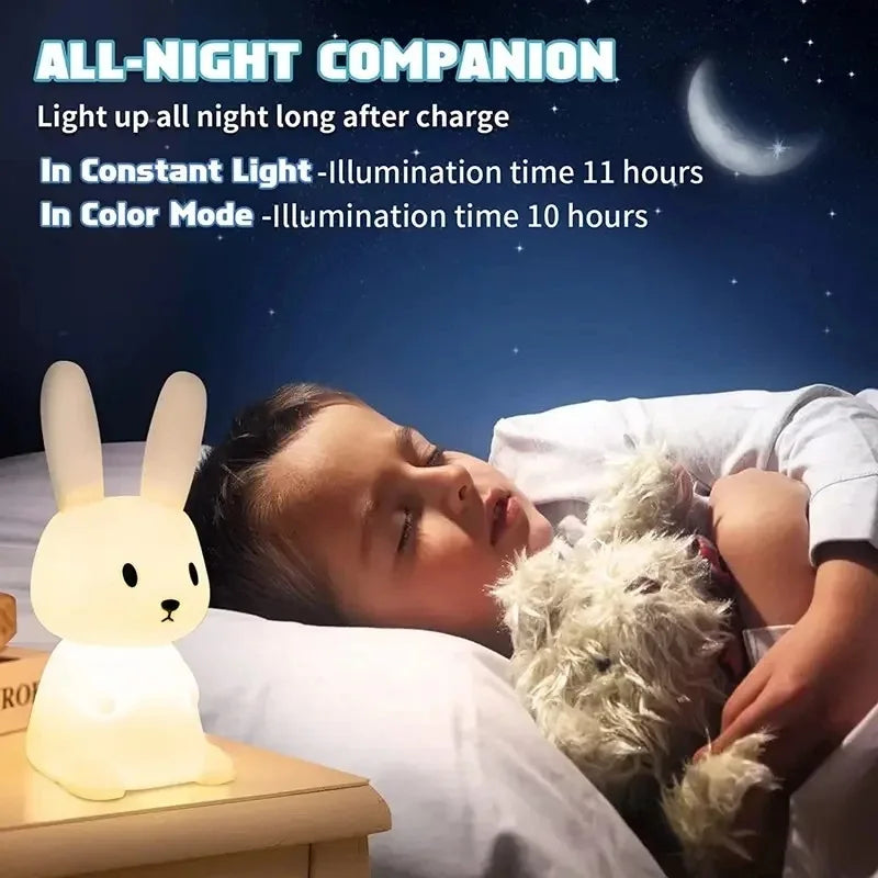 Rabbit Silicone Touch Night Light 🐰🌙