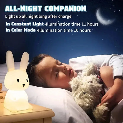 Rabbit Silicone Touch Night Light 🐰🌙