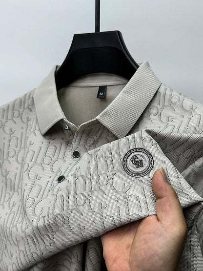 Men's High-End Silk Polo Shirt – Luxurious, Breathable & Stylish