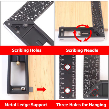 Elite Precision Right Angle Marking Ruler (30/40cm)