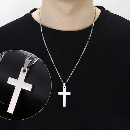 Cross Pendant Stainless Steel Necklace