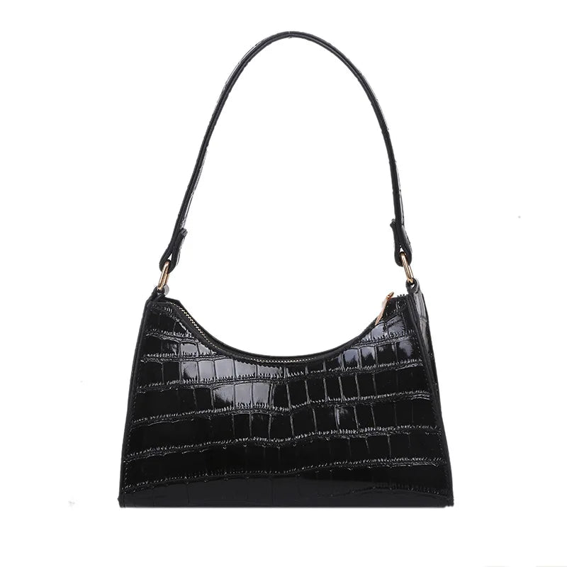 Chic Crocodile Pattern Shoulder Bag – Sleek & Stylish in Multiple Colors