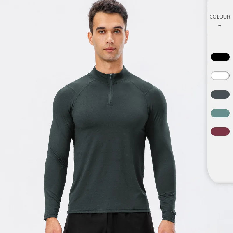 Men's High Collar Compression Training T-Shirt