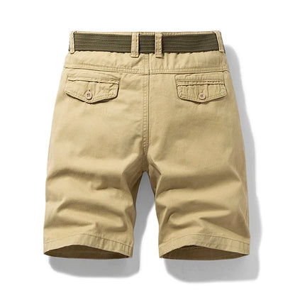 Men's 100% Cotton Solid Casual Shorts