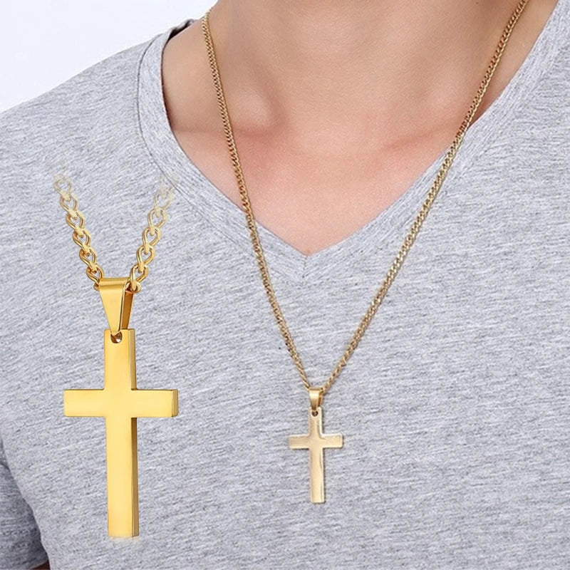 Cross Pendant Stainless Steel Necklace