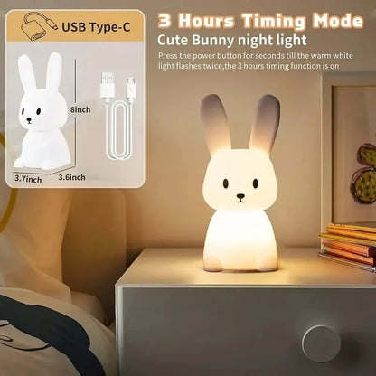 Rabbit Silicone Touch Night Light 🐰🌙