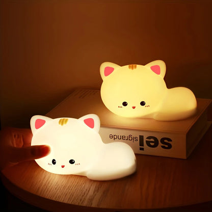 Cat Silicone Color-Changing Night Light 🐱🌈