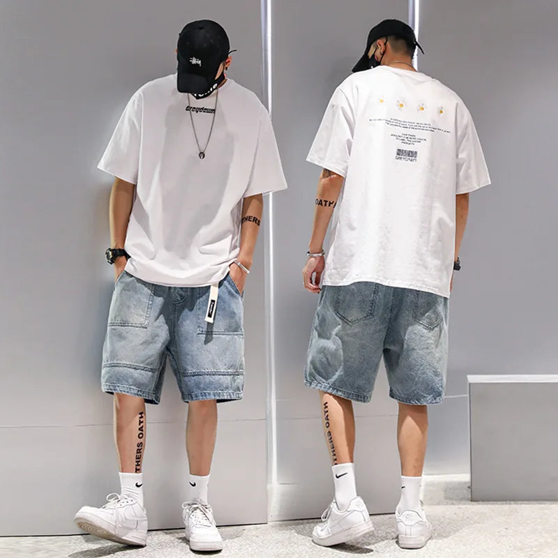 Fashion Casual Denim Cargo Shorts