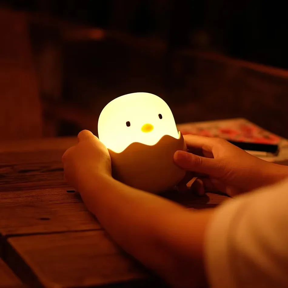 Cartoon Chicken Eggshell Night Light 🐣✨